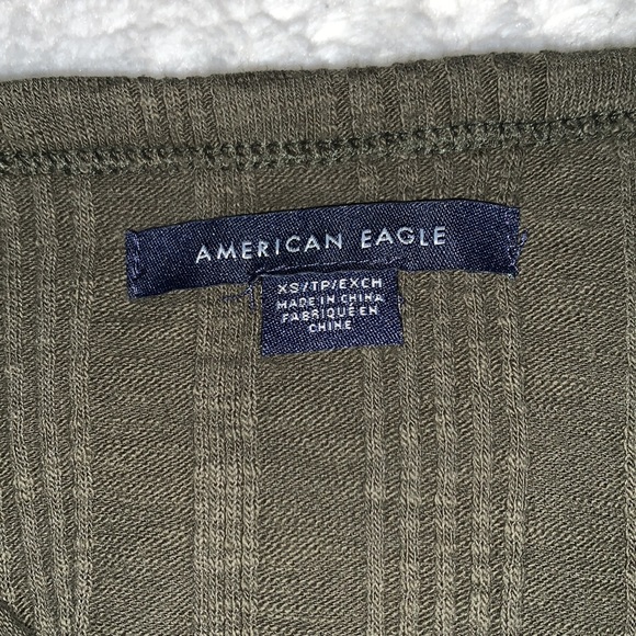 RARELY WORN!! American eagle green tank super soft!! size:xs - Picture 3 of 3